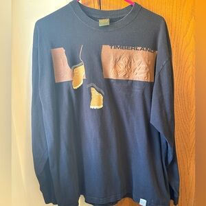 Vintage 90s Timberland boots long sleeve T shirt XL USA